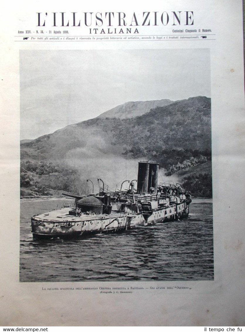 L'Illustrazione Italiana del 21 Agosto 1898 Cervera Pontedecimo Busalla Zuroli