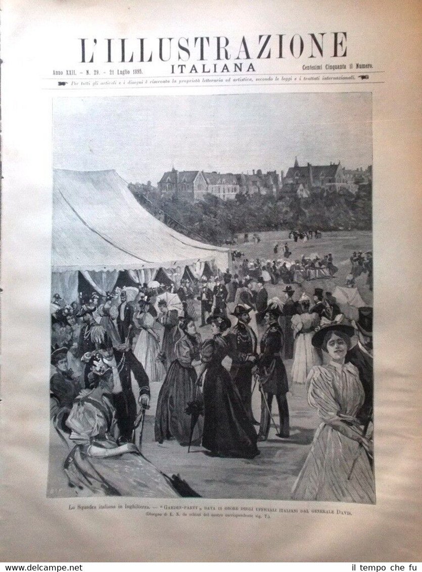L'Illustrazione Italiana del 21 Luglio 1895 Nozze Savoia Portsmouth Huxley …