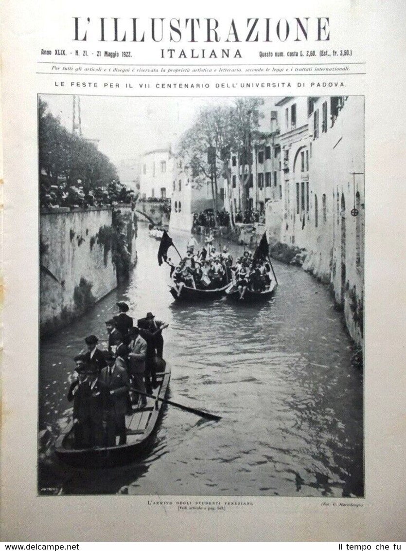 L'Illustrazione Italiana del 21 Maggio 1922 Feste Padova Fiorentina Primaverile