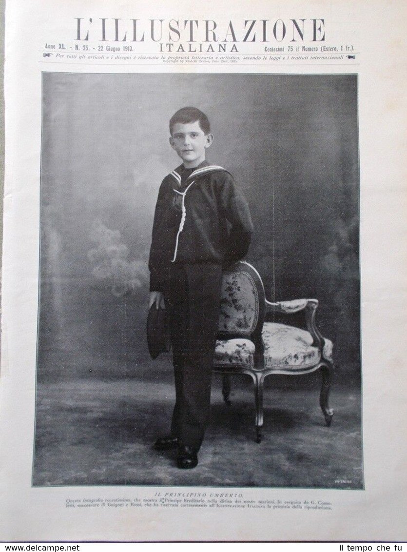 L'illustrazione Italiana del 22 Giugno 1913 D'Annunzio Metropolitana Napoli Rodi