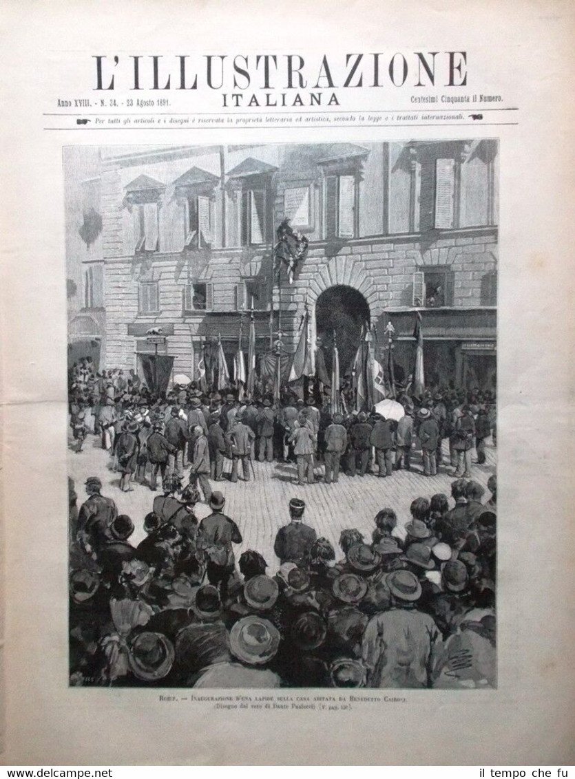 L'Illustrazione Italiana del 23 Agosto 1891 Expo Praga Svizzera Mondovì …