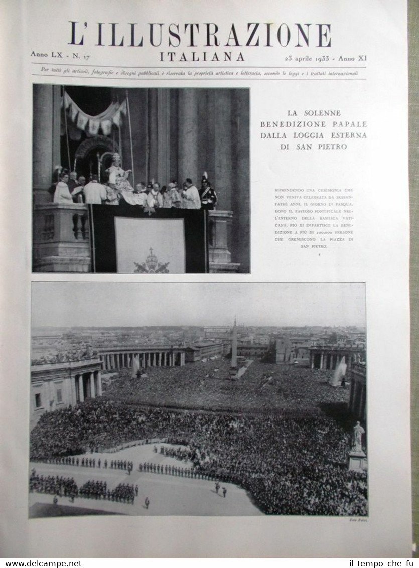 L'Illustrazione Italiana del 23 Aprile 1933 Akron Porta Santa Marekani …