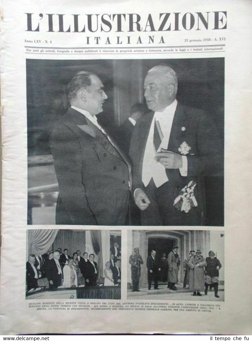 L'Illustrazione Italiana del 23 Gennaio 1938 Sorci Verdi Sindacati Tartu …