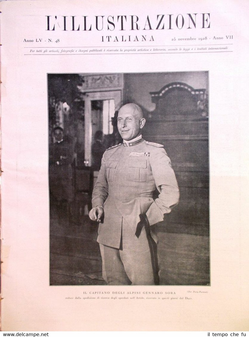 L'Illustrazione Italiana del 25 Novembre 1928 Alpini Sora Arezzo Petrarca …