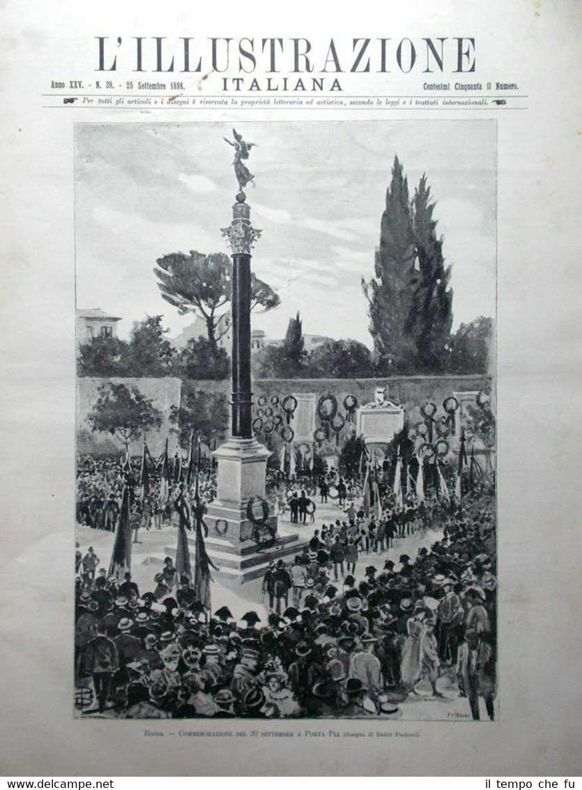 L'Illustrazione Italiana del 25 Settembre 1898 Funerali Vienna Piedigrotta Anzio