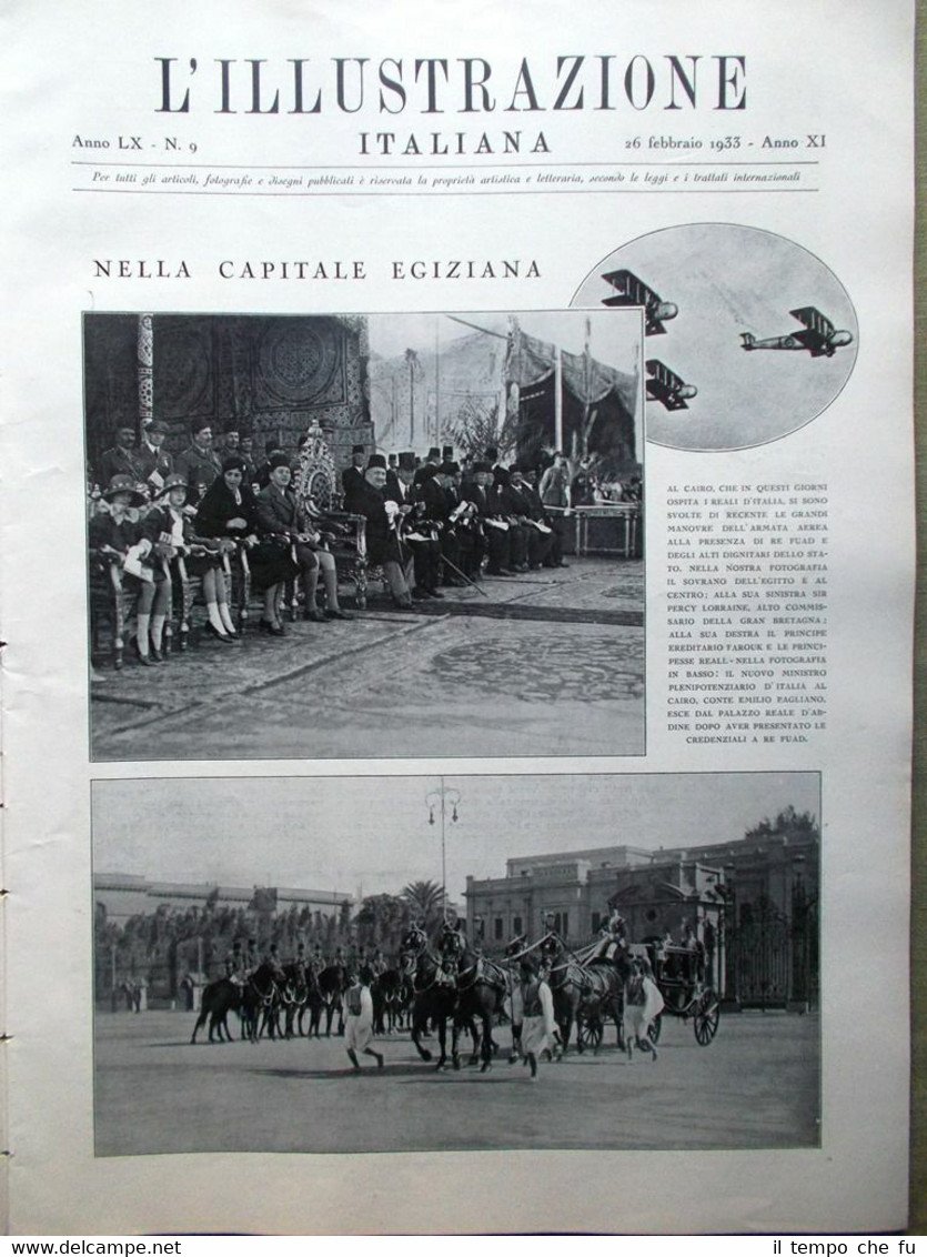 L'Illustrazione Italiana del 26 Febbraio 1933 Italia Egitto Westfalia Lodi …