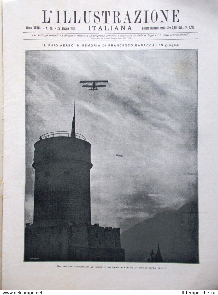 L'Illustrazione Italiana del 26 Giugno 1921 Baracca Sebenico Papini Concistoro