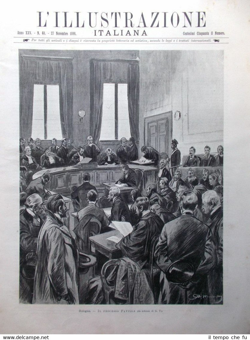 L'Illustrazione Italiana del 27 Novembre 1898 Processo Favilla Savonarola Rossi