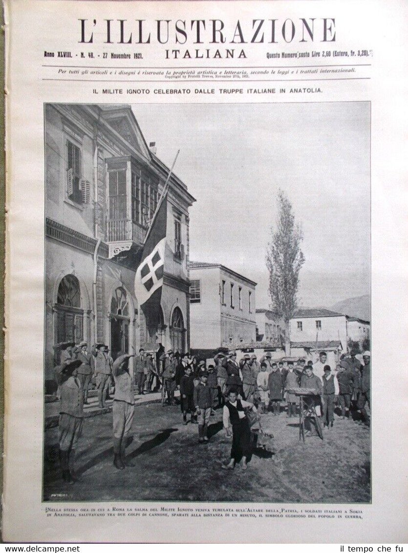 L'Illustrazione Italiana del 27 Novembre 1921 Nazario Sauro Tomba Virgilio …
