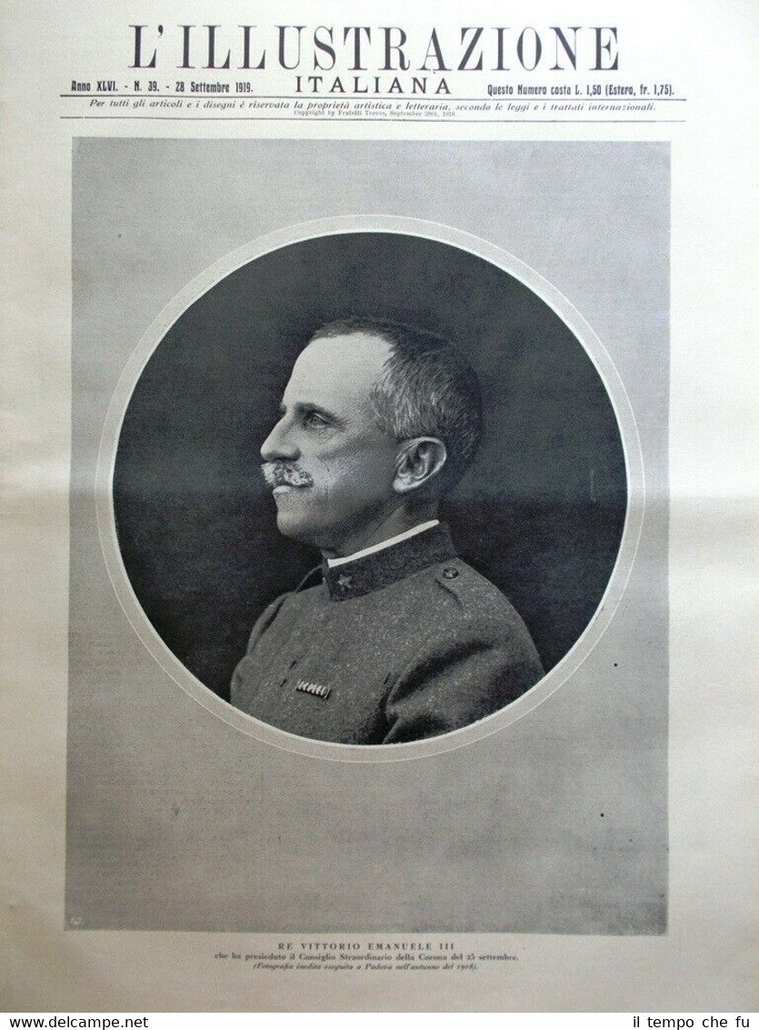 L'Illustrazione Italiana del 28 Settembre 1919 Fiume Livorno Bersaglieri Tripoli