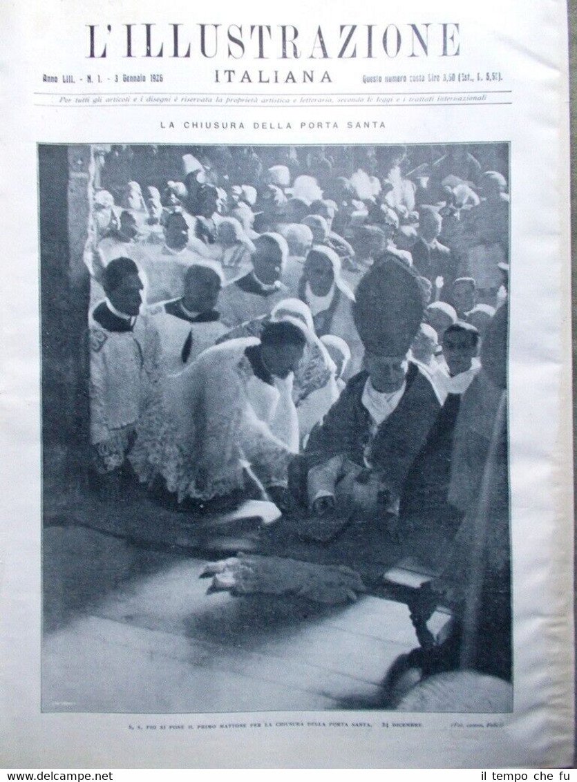 L'Illustrazione Italiana del 3 Gennaio 1926 Anno Santo Monreale Genova …