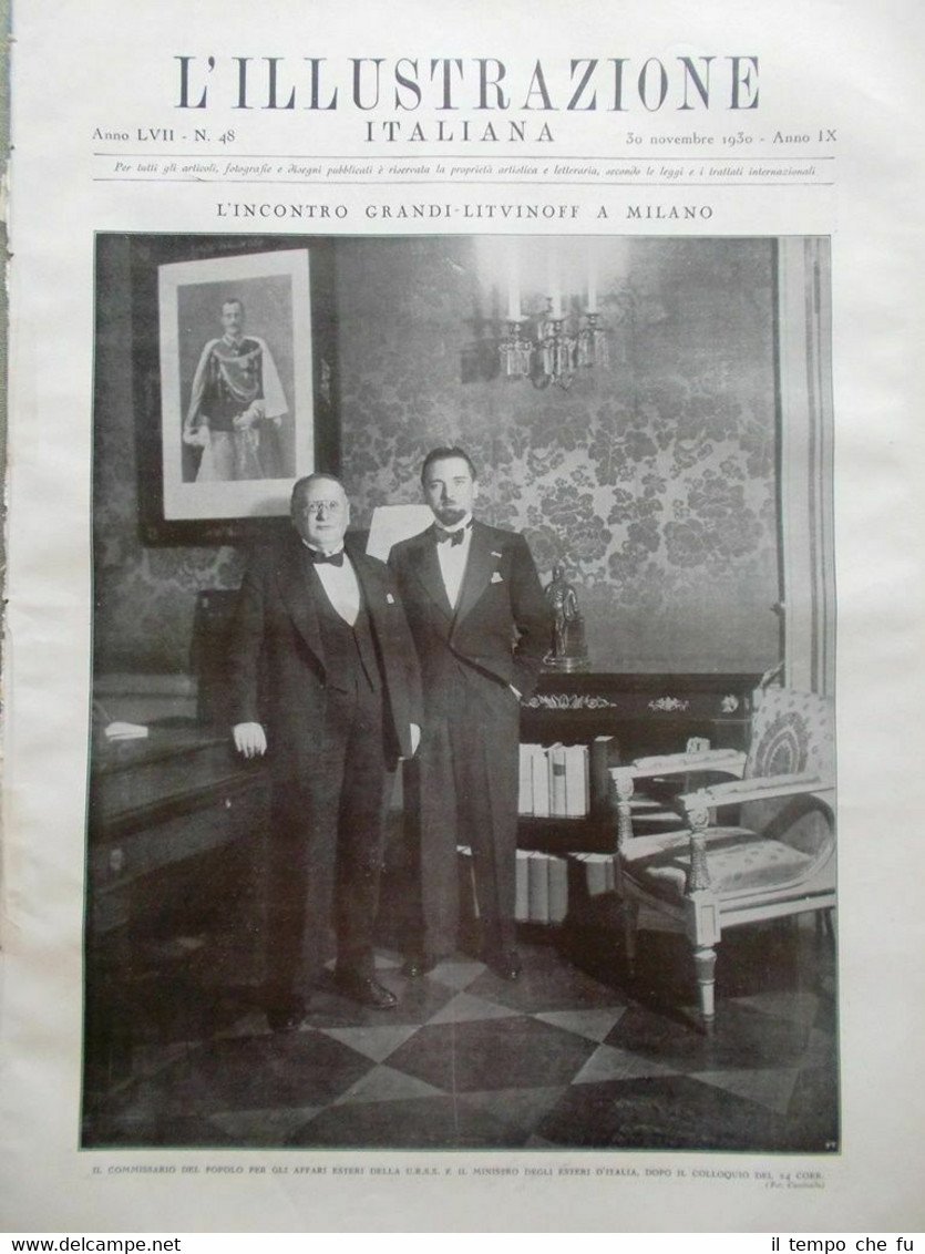 L'Illustrazione Italiana del 30 Novembre 1930 Telefono in Vaticano Grandi …