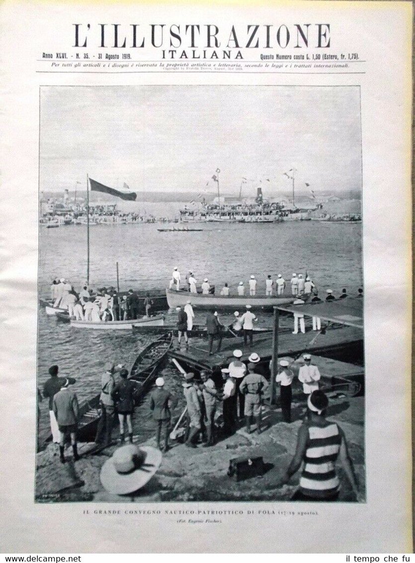 L'Illustrazione Italiana del 31 Agosto 1919 Martirio di Nervesa Pola …