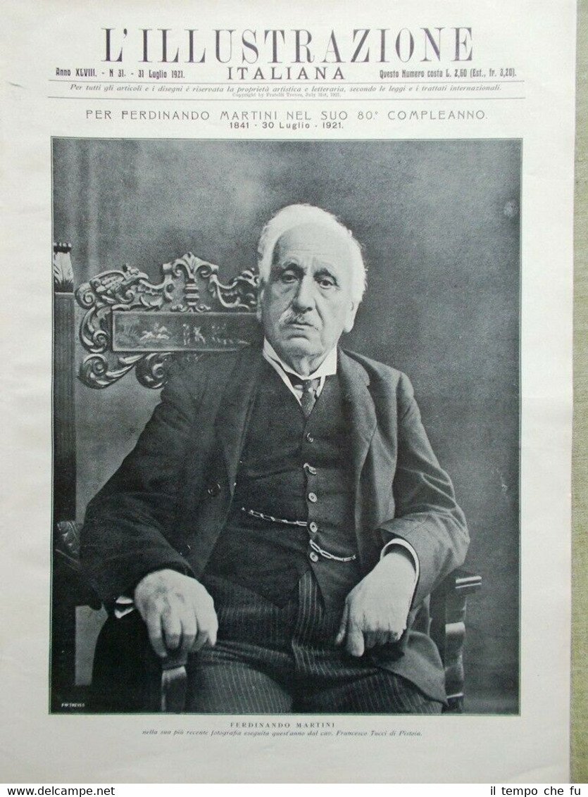 L'Illustrazione Italiana del 31 Luglio 1921 Ferdinando Martini Dempsey Bragozzi