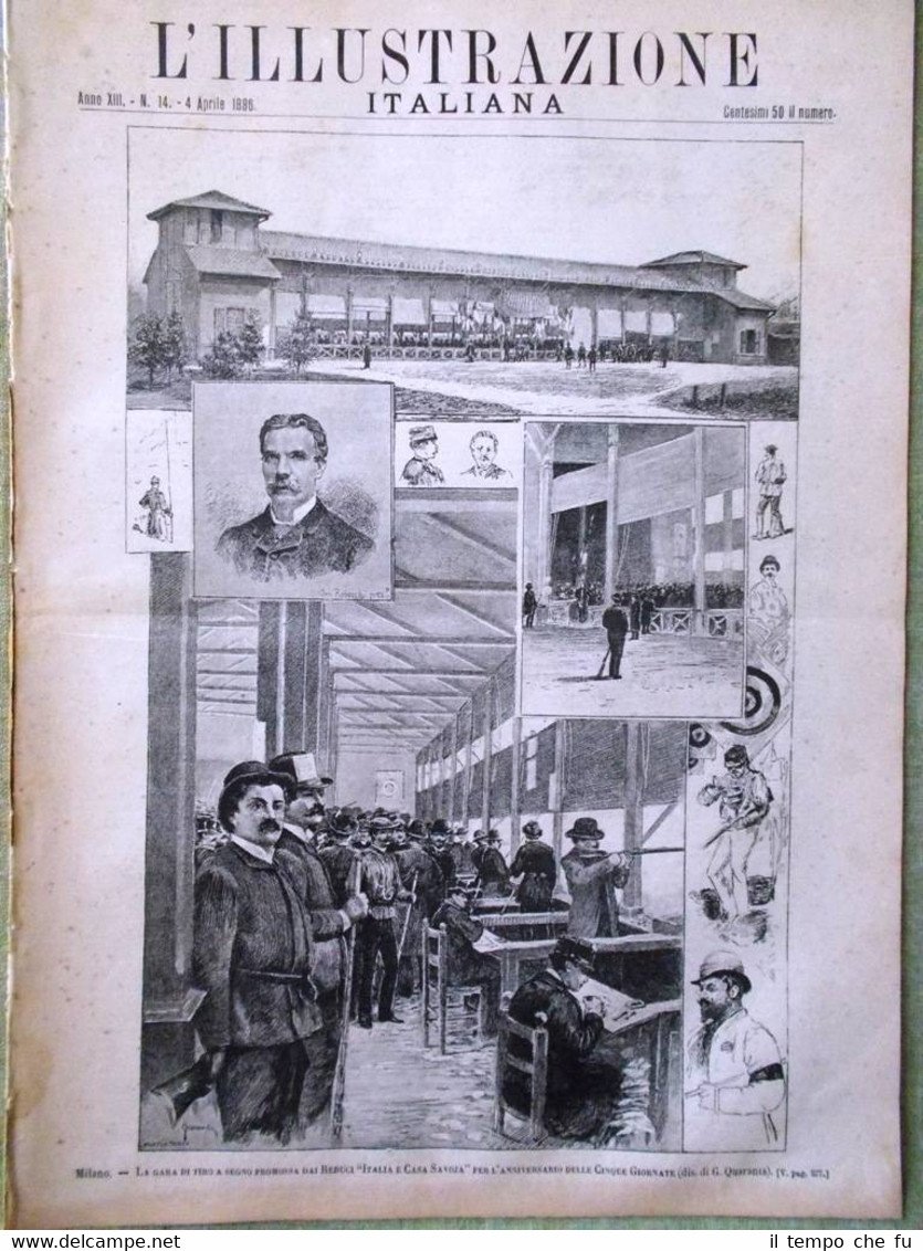 L'Illustrazione Italiana del 4 Aprile 1886 Miniere Belgio Carnevale Roche …