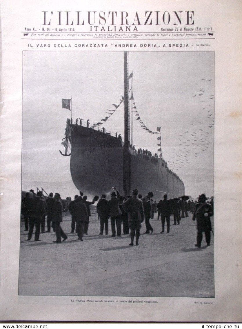 L'illustrazione Italiana del 6 Aprile 1913 Varo Andrea Doria Deledda …