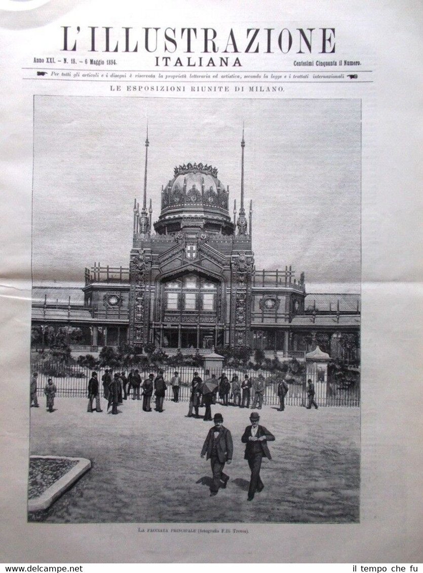 L'Illustrazione Italiana del 6 Maggio 1894 Esposizioni Riunite di Milano …