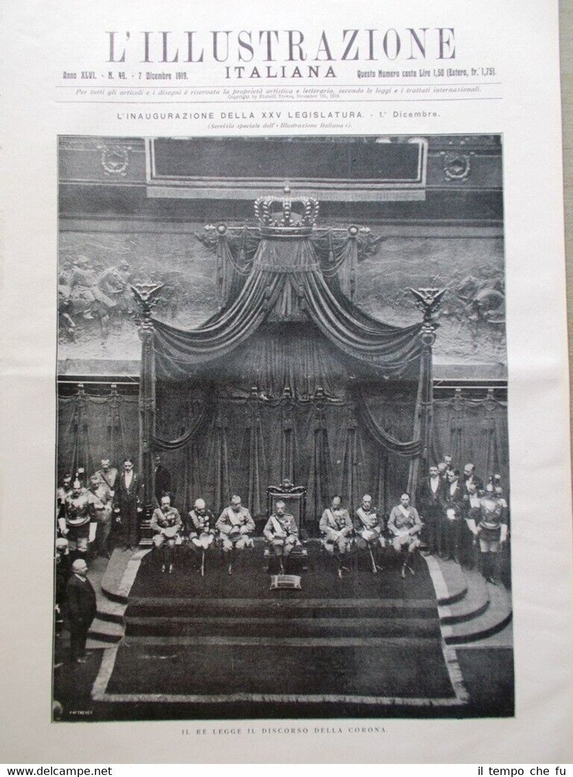 L'Illustrazione Italiana del 7 Dicembre 1919 XXV Legislatura D'Annunzio Venezia