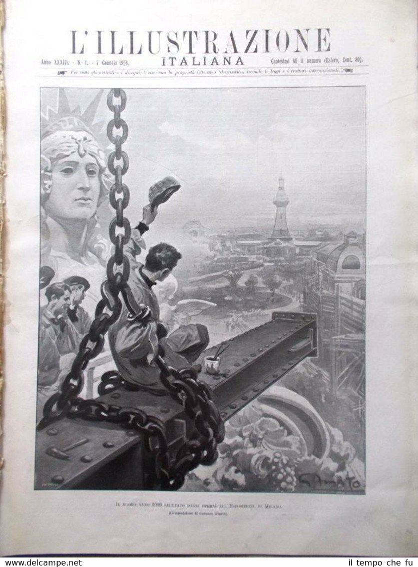 L'Illustrazione Italiana del 7 Gennaio 1906 Gibilterra Russia Zar Yokohama …