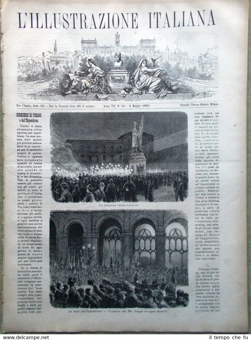 L'Illustrazione Italiana del 9 Maggio 1880 Clinica Rizzoli Esposizione di …