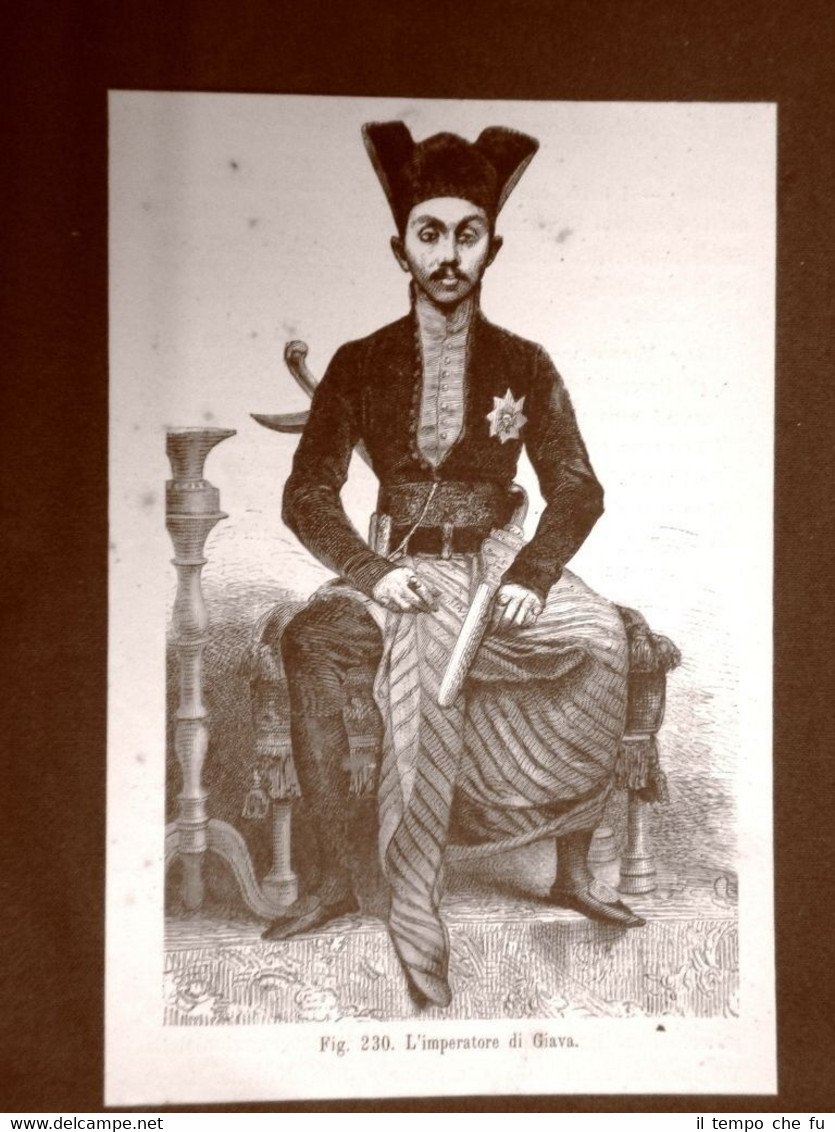 L'Imperatore dell'Isola di Giava nel 1883 Moda e costume