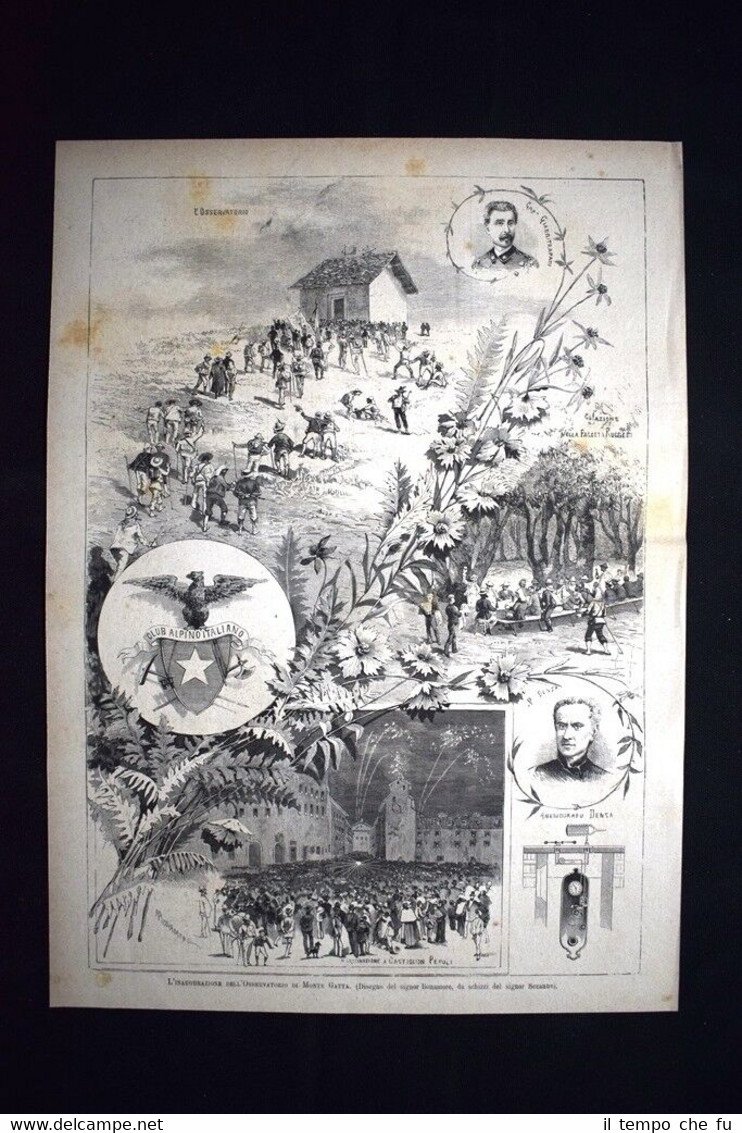 L'inaugurazione dell'Osservatorio di Monte Gatta Incisione del 1882