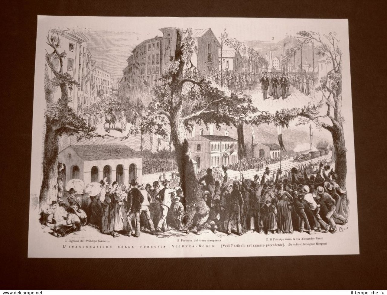 L'inaugurazione della ferrovia del treno Vicenza - Schio nel 1876 …