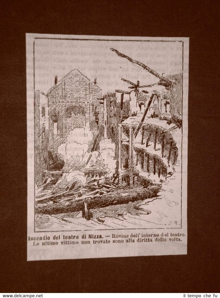 L'incendio del Teatro di Nizza nel 1881 Interno Vittime alla … | Immagine principale