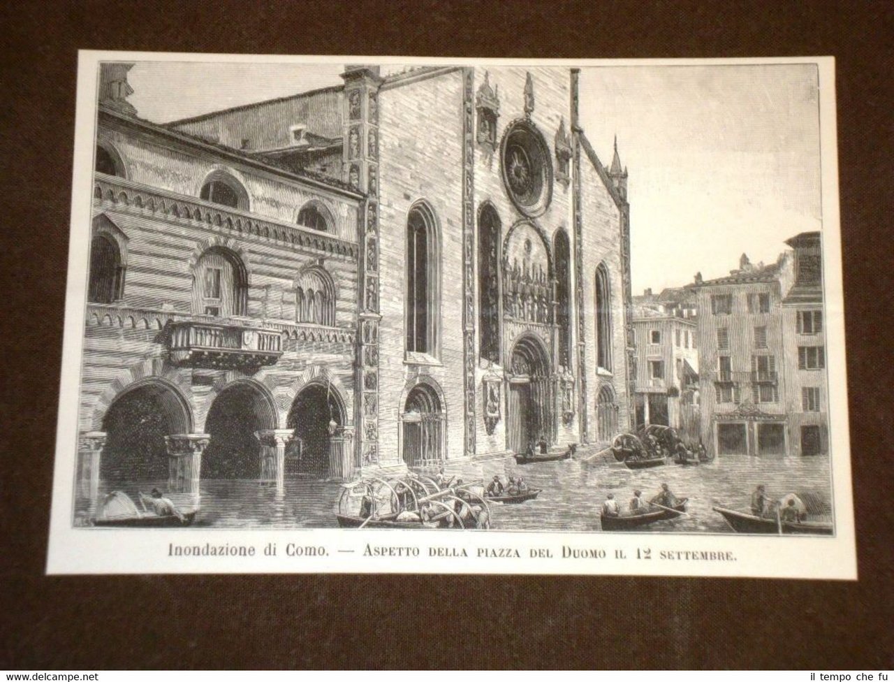 L'inondazione di Como del 1888 Aspetto di Piazza del Duomo … | Immagine principale