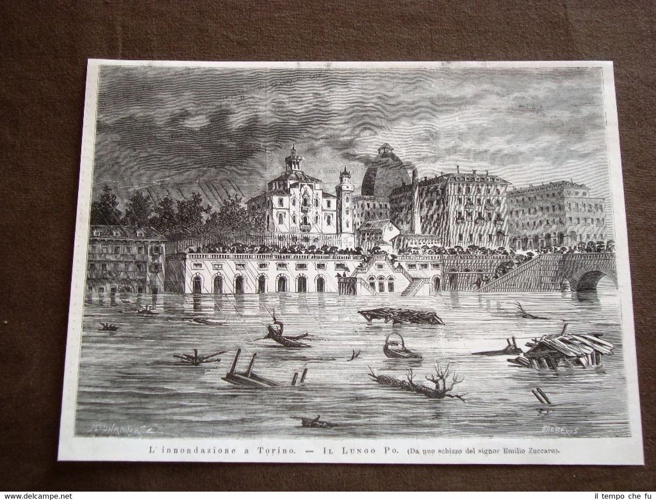 L'inondazione di Torino nel 1879 Il lungo Po