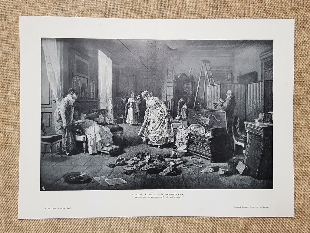L'inventario Quadro di Eleuterio Pagliano Da foto dell'autore Stampa del …