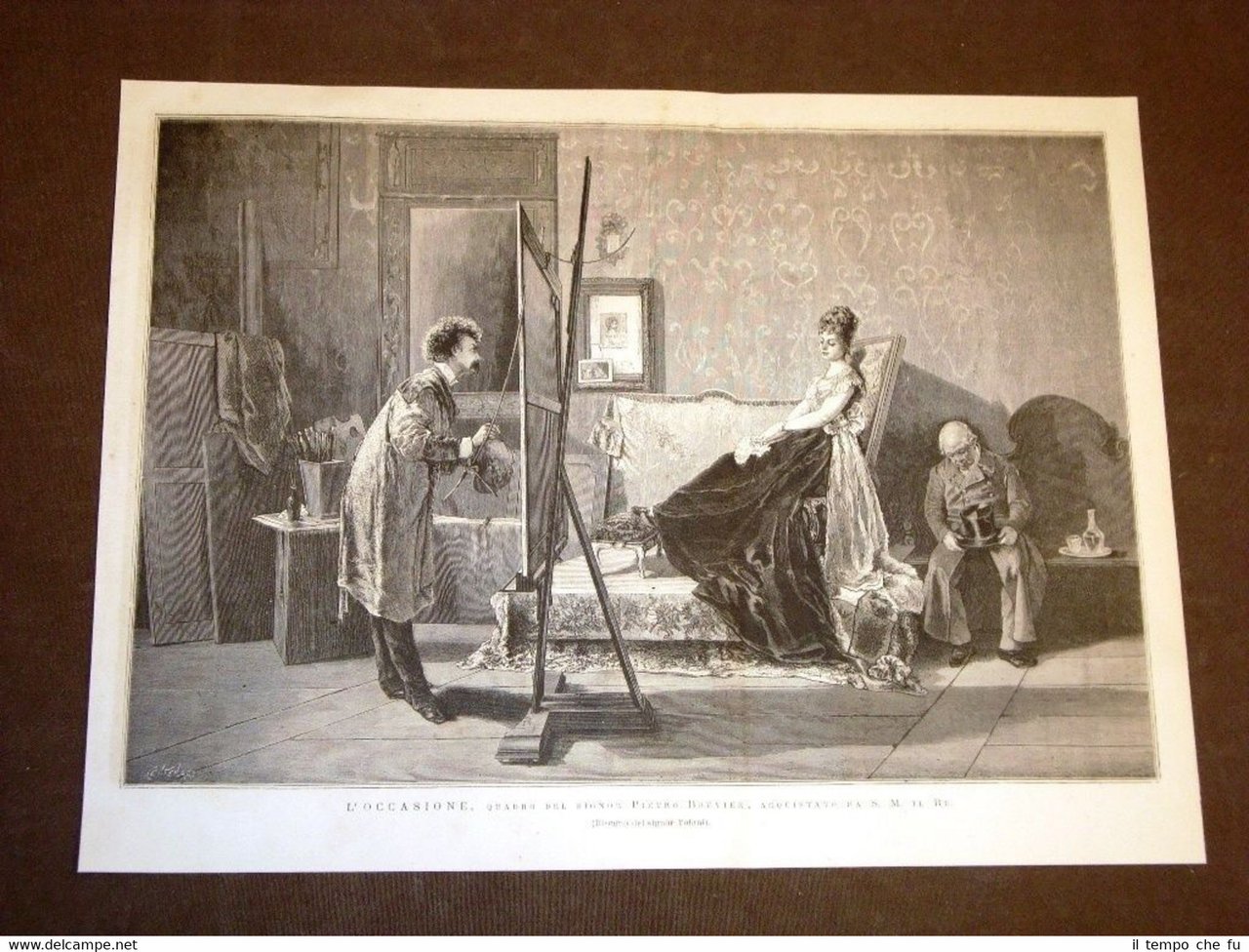 L'occasione Quadro di Pietro Bouvier del 1875 Acquistato da Re …