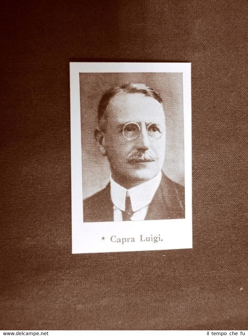 L'Onorevole Capra Luigi nel 1924 Deputato in Italia