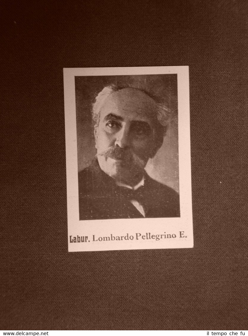L'Onorevole Lombardo Pellegrino E. nel 1924 Deputato in Italia