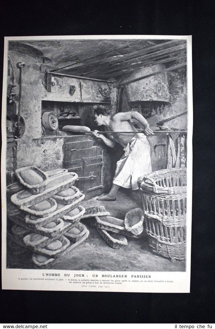 L'uomo del giorno: un fornaio parigino Stampa del 1906