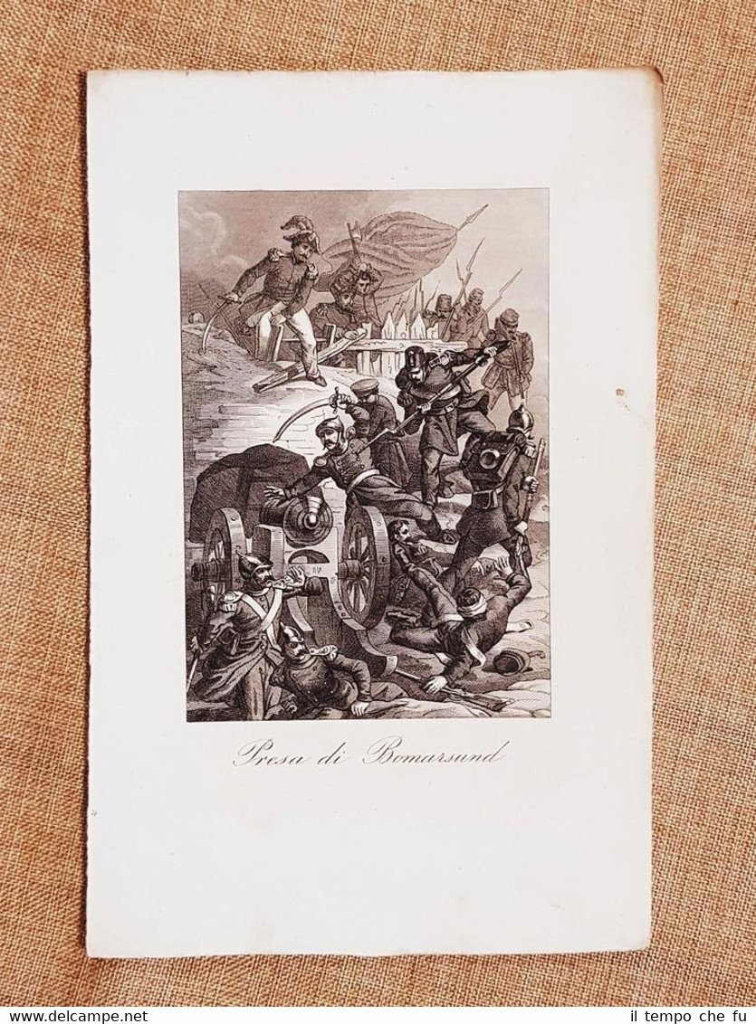 La Battaglia di Bomarsund del 1854 Acquaforte su rame di … | Immagine principale