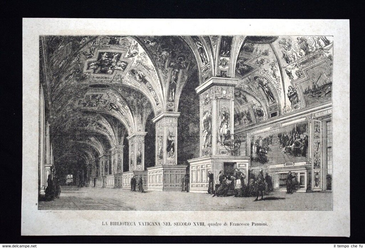 La biblioteca vaticana nel secolo XVIII, quadro di F. Pannini … | Immagine principale