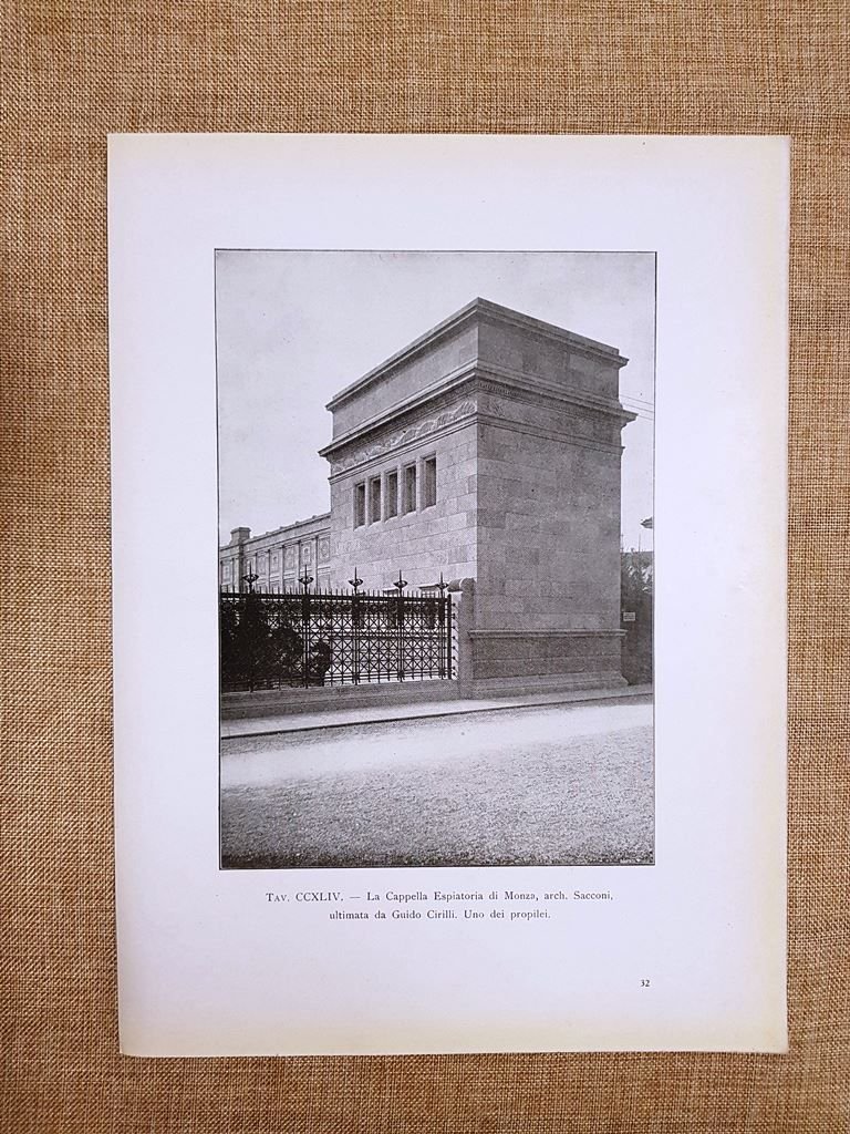 La Cappella espiatoria di Monza nel 1917 Sacconi Uno dei …