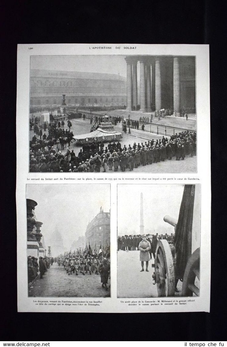 La cérémonie du Panthéon 11 novembre 1920 WW1 Guerra 1914 …