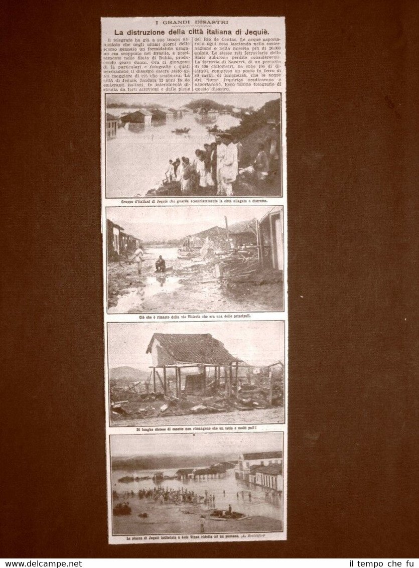 La distruzione della città italiana di Jequiè nel 1914 Allagamento …