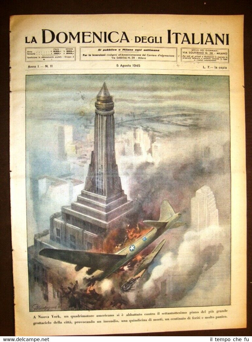 La Domenica degli Italiani del Corriere 5 agosto 1945 New …