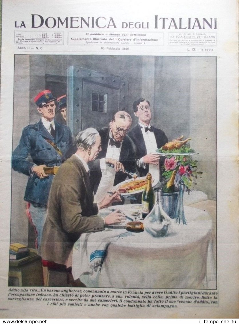 La Domenica degli Italiani o del Corriere 10 Febbraio 1946 …
