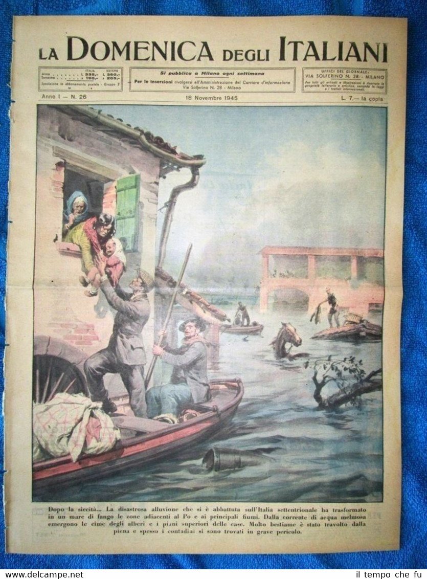 La Domenica degli Italiani o del Corriere 18 novembre 1945 …