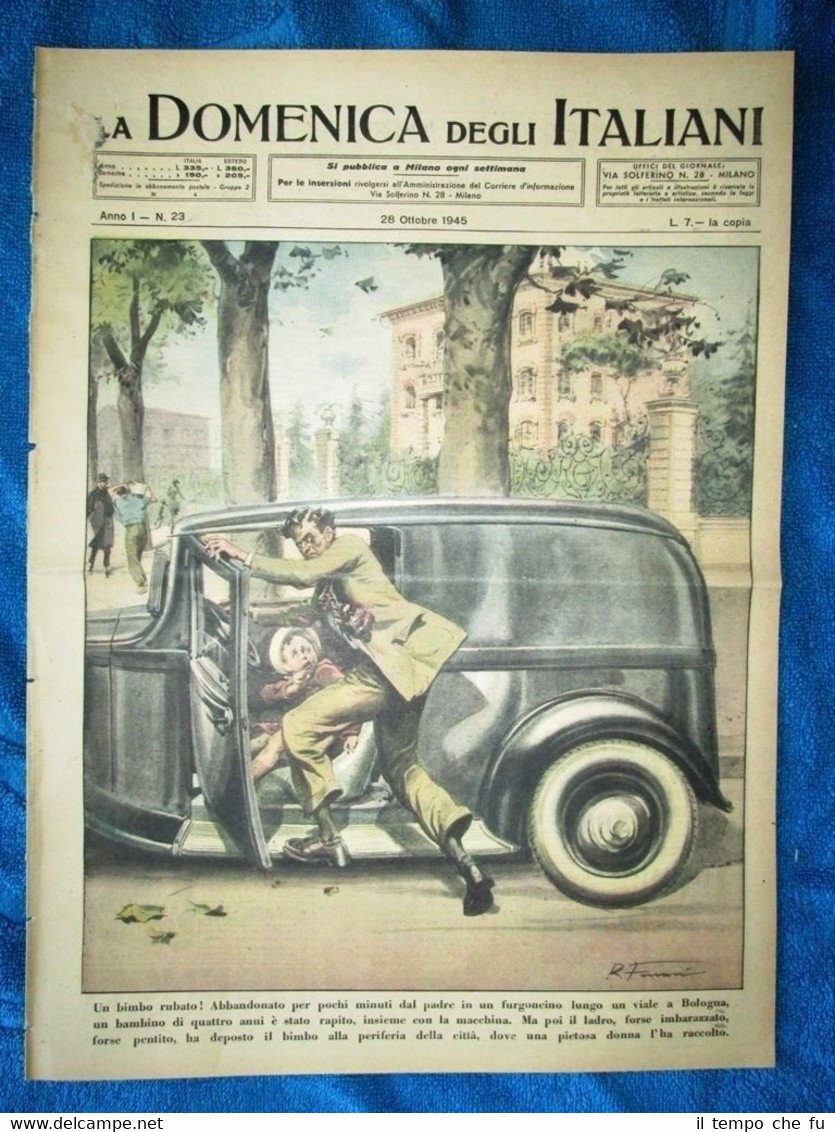 La Domenica degli Italiani o del Corriere 28 ottobre 1945 …