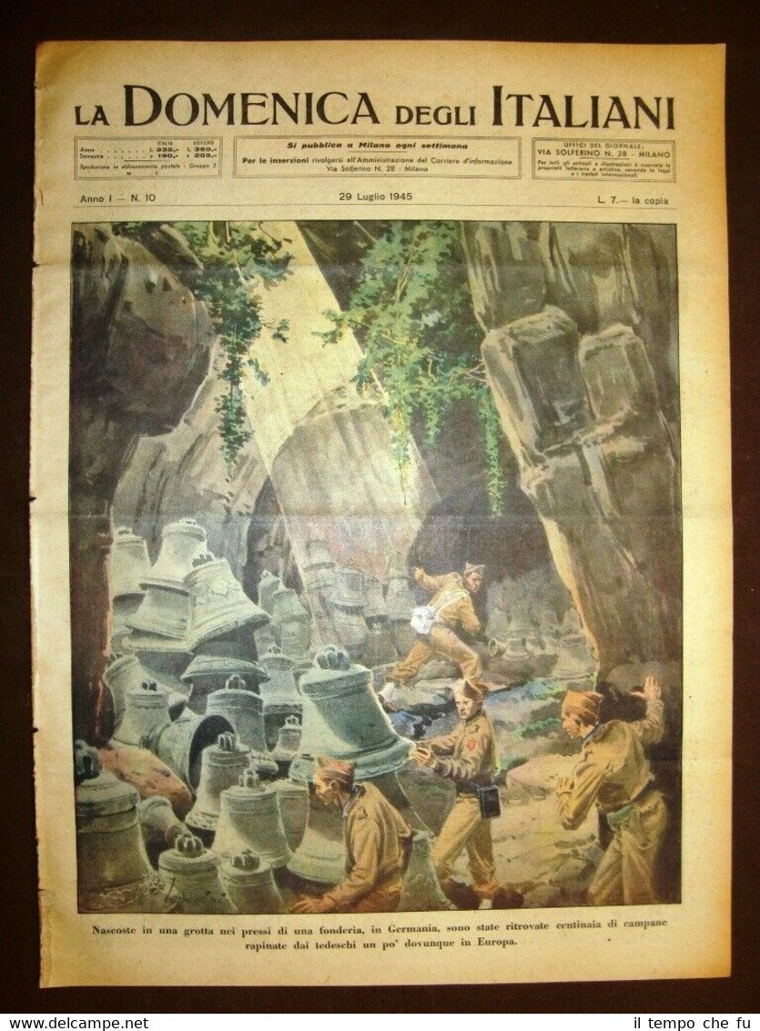 La Domenica degli Italiani o del Corriere 29 luglio 1945 …