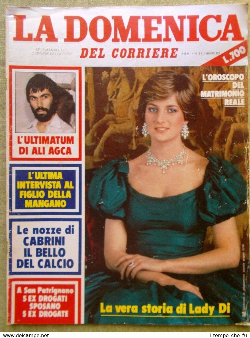 La Domenica del Corriere 1 Agosto 1981 Lady Diana Milian …