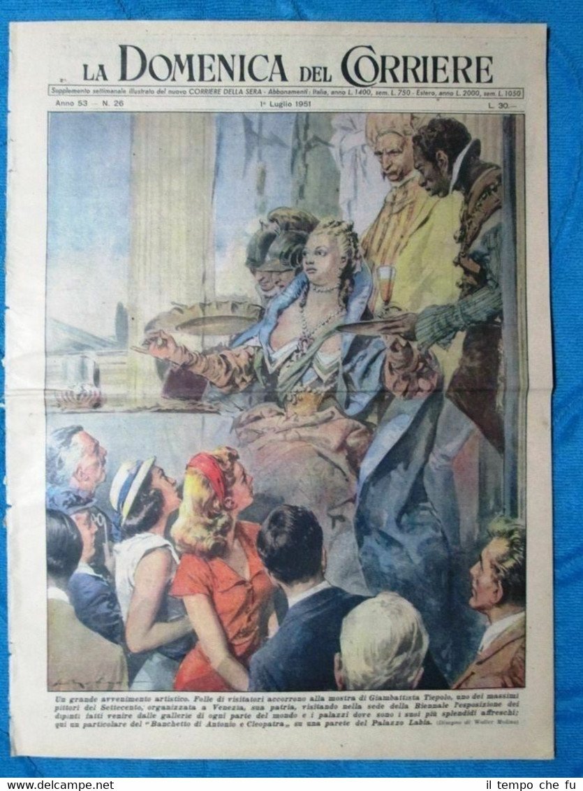 La Domenica del Corriere 1 luglio 1951 G.Tiepolo - Gdynia …