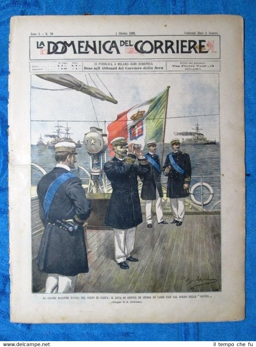 La Domenica del Corriere 1 ottobre 1899 Savoia - Baviera …