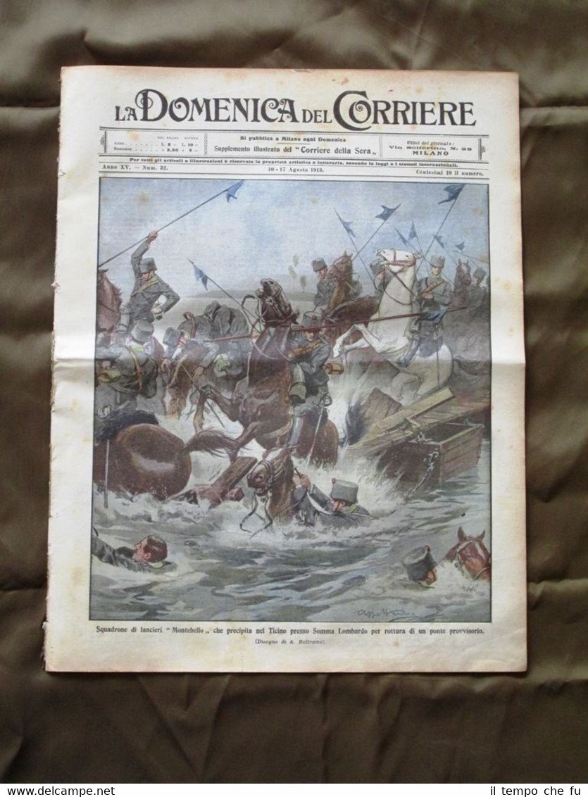 La Domenica del Corriere 10 Agosto 1913 Lancieri Sciopero a …