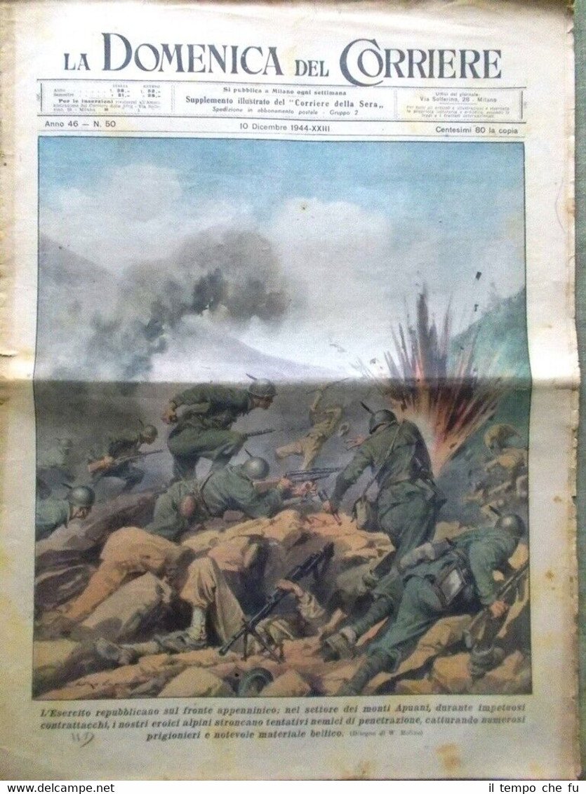 La Domenica del Corriere 10 Dicembre 1944 WW2 Aquisgrana Bottger … | Immagine principale
